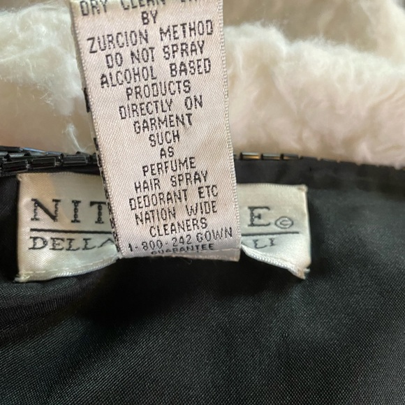 Niteline Della Roufogali Black Red Beaded Evening Jacket L - Picture 5 of 5